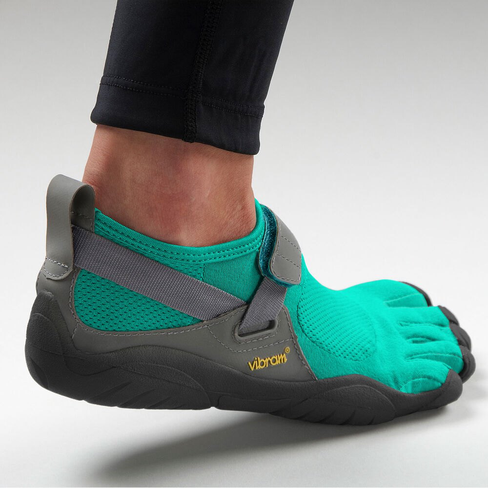 Vibram FiveFingers Dame Træningssko Blå/Grøn - Kso - 9403YBQFR